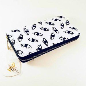 IMO Imoshion Cream Clutch Wristlet Art Deco Lash Eyes
